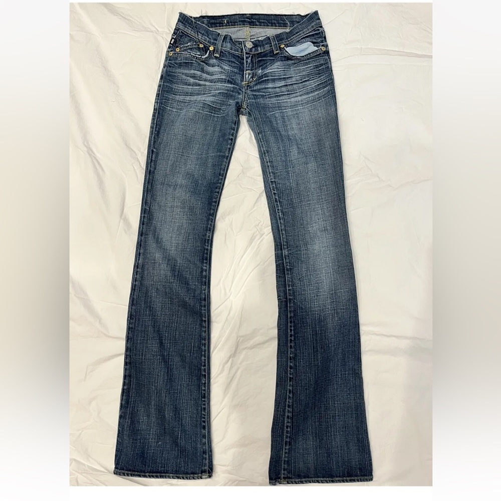 Designer Womens Vintage Rock & Republic Boot Cut Jeans Size 28
